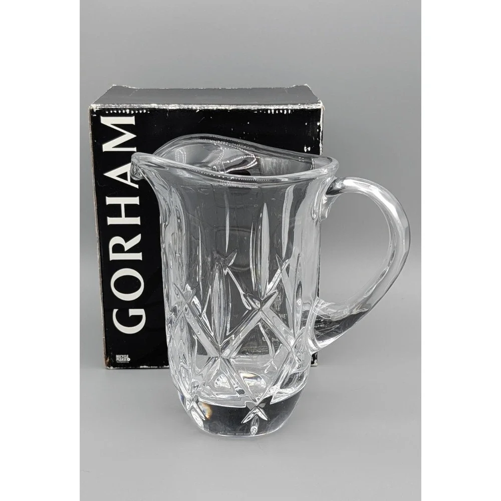 Crystal‎ Pitcher Gorham Lady Anne 32 Ounce Full Lead Made In Czech Republic